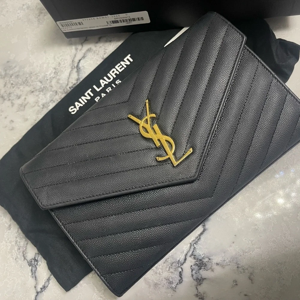 Authentic YSL Monogram Wallet on Chain - Picture 1 of 5
